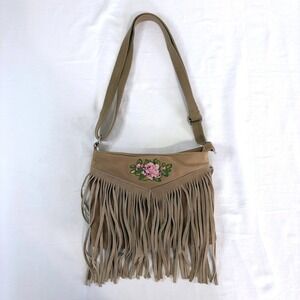 Vintage American Eagle Fringe Bag Boho Western Cottagecore Embroidered Y2K Indie
